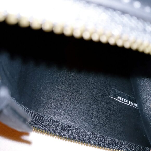 Anne Klein Black Sandra Shopper Tote with Matching Pouch Set - Picture 9 of 9